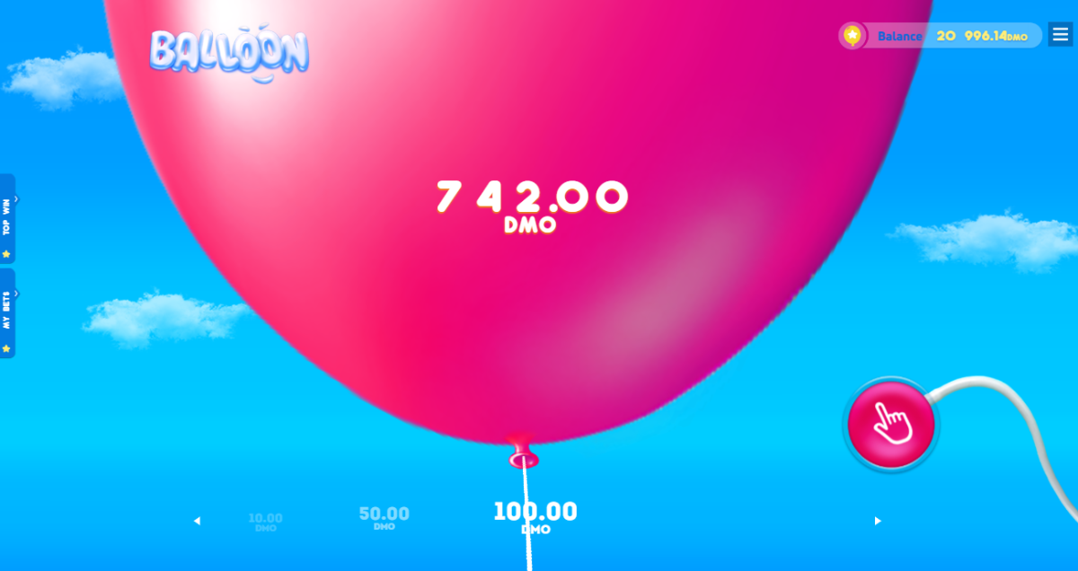 How to place a bet in the Ballonix game?